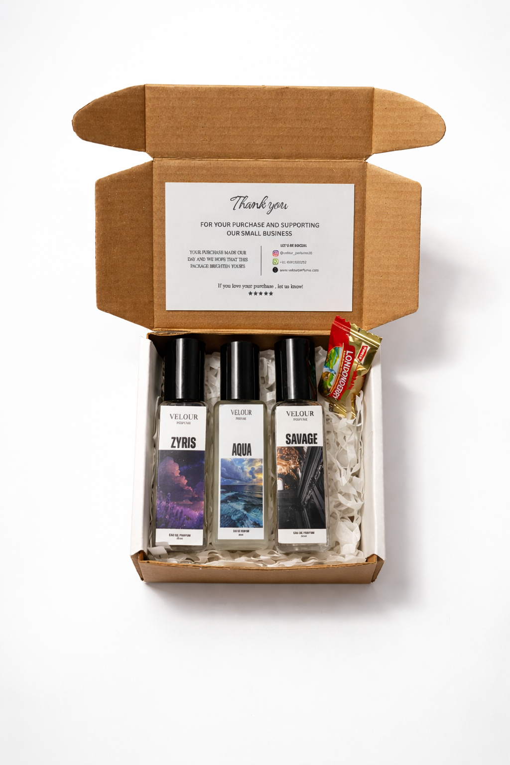 Velour Perfume Summer Trio Pack – Zyris + Savage + Aqua 20ML