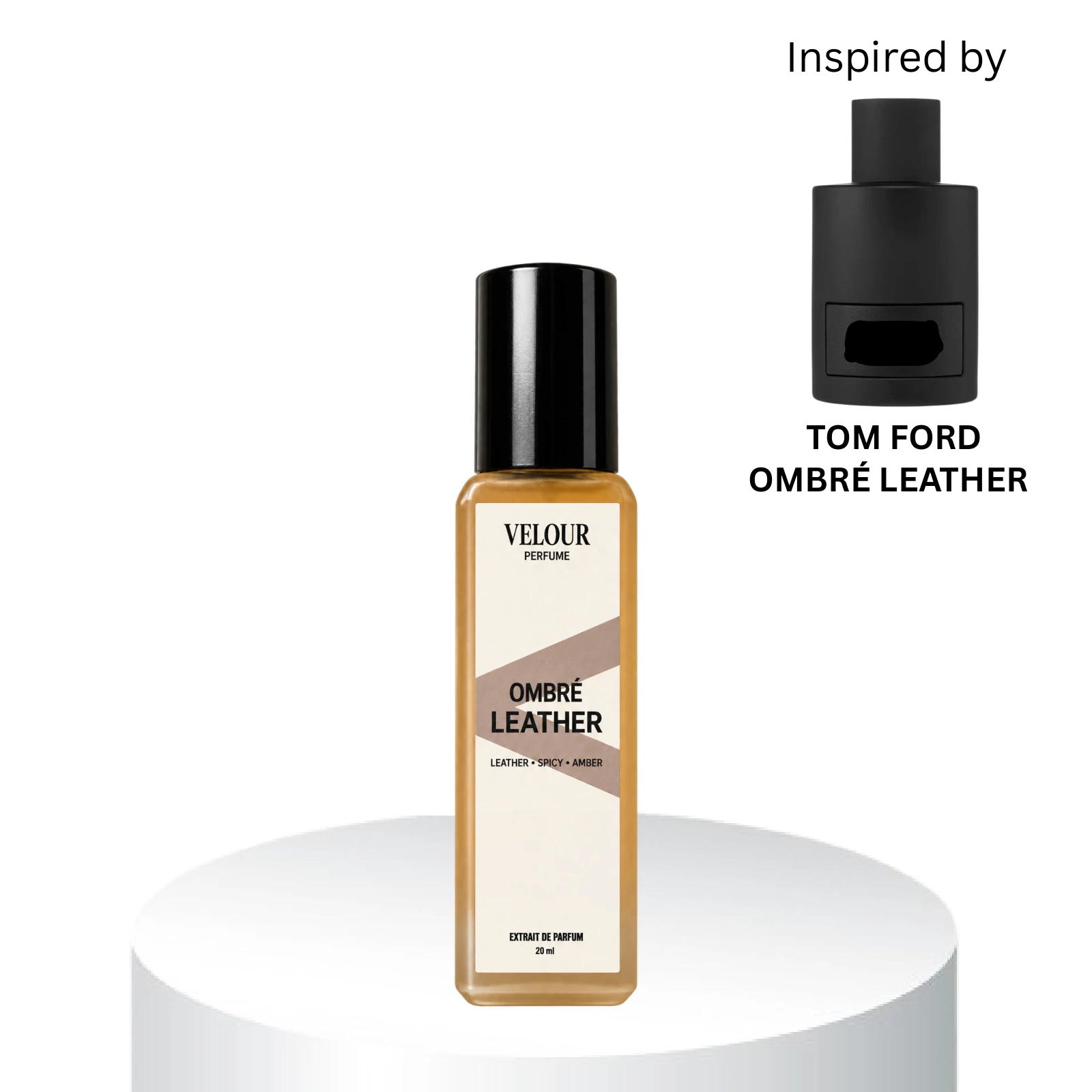 Ombré Leather perfume bottle by Velour Perfume